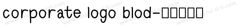 corporate logo blod字体转换